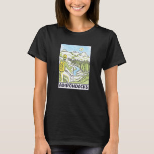 Camiseta Anuncio de montañismo en montaña Adirondack