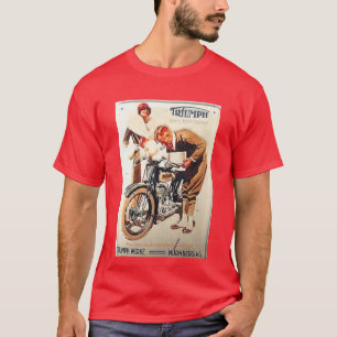 Camiseta "Anuncio de motocicleta vintage-europeo"
