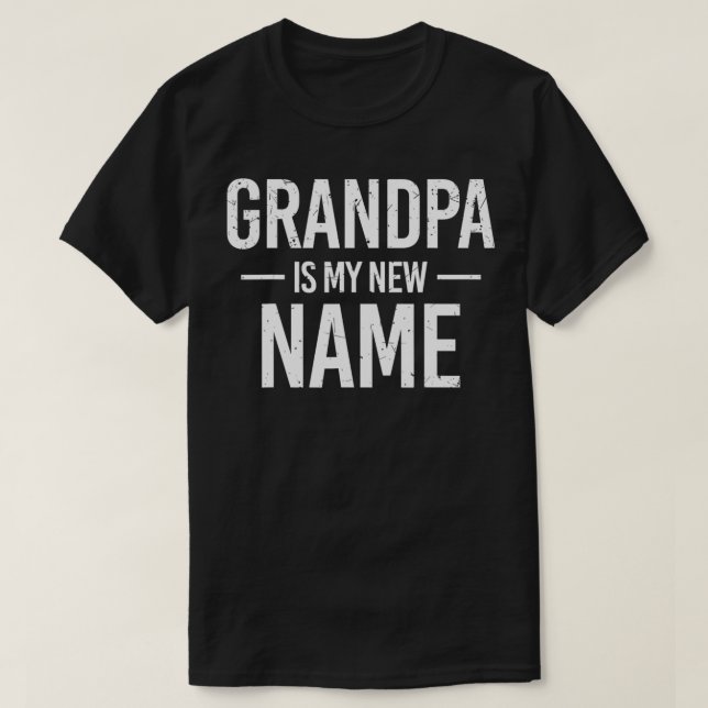 Camiseta Anuncio de nuevo abuelo para hombres (Diseño del anverso)