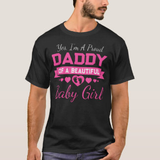 Camiseta Anuncio de Nuevo Bebé Orgulloso Papá de Niña - Día