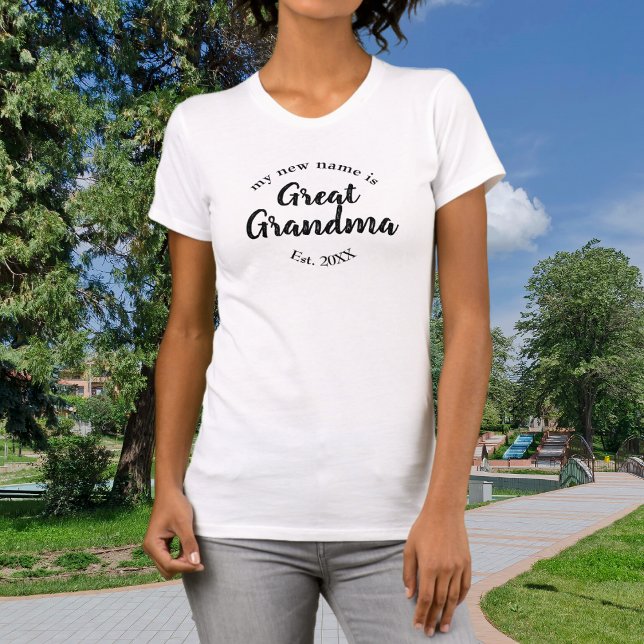 Camiseta Anuncio de nuevo bebé para bisabuela (Subido por el creador)
