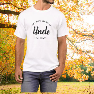 Camiseta Anuncio de nuevo tío año establecido familia negra