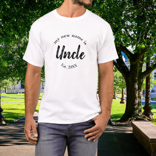 Camiseta Anuncio de nuevo tío año establecido familia negra