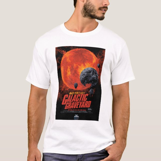 Camiseta Anuncio de película de terror sobre ciencia ficció (Anverso)