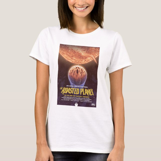 Camiseta Anuncio de película de terror sobre ciencia ficció (Anverso)