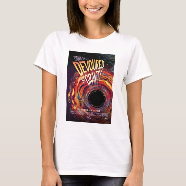 Camiseta Anuncio de película de terror sobre ciencia ficció (Anverso)