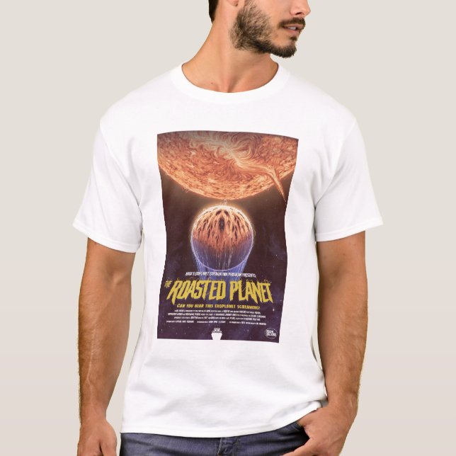 Camiseta Anuncio de película de terror sobre ciencia ficció (Anverso)