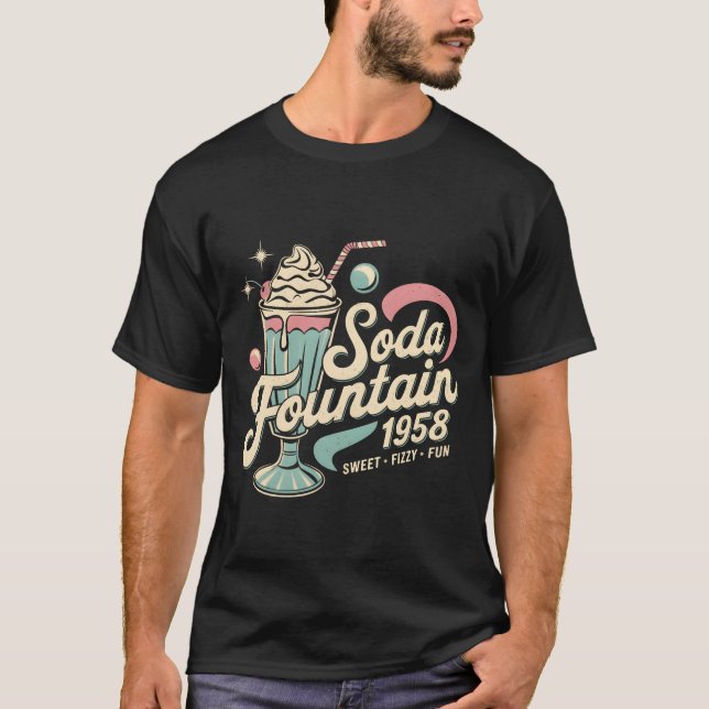 Camiseta Anuncio de refresco antiguo vintage (Anverso)
