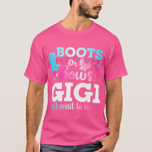 Camiseta Anuncio de Revelación de Género de Bebé Botas o La