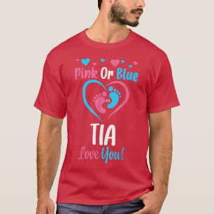 Camiseta Anuncio de revelación de género sobre el color ros