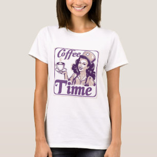 Camiseta Anuncio de tiempo de café retro