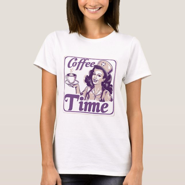 Camiseta Anuncio de tiempo de café retro (Anverso)