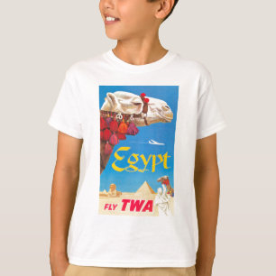 Camiseta Anuncio de viaje aéreo de Egipto vintage