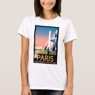 Camiseta Anuncio de viaje de París de época