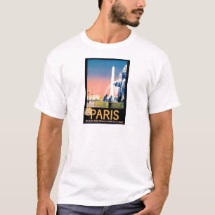 Camiseta Anuncio de viaje de París de época