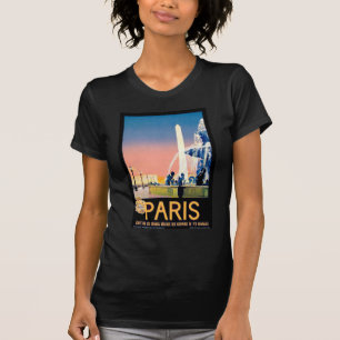 Camiseta Anuncio de viaje de París de época