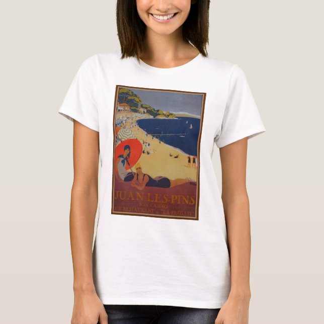 Camiseta Anuncio de viaje francés vintage (Anverso)