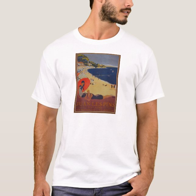 Camiseta Anuncio de viaje francés vintage (Anverso)