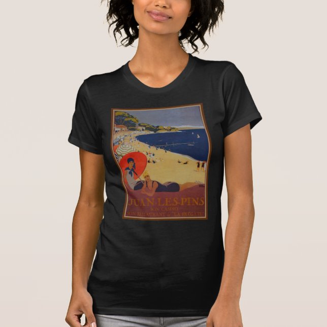 Camiseta Anuncio de viaje francés vintage (Anverso)