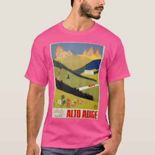 Camiseta Anuncio de viaje italiano del Alto Adigio Sur del 
