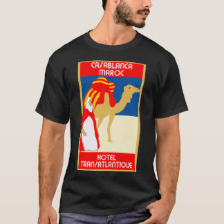 Camiseta Anuncio de viajes Casablanca estilo Viejo 1920