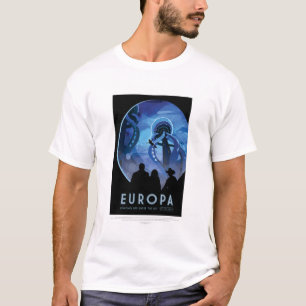 Camiseta Anuncio de viajes de ciencia ficción, Moon Europa