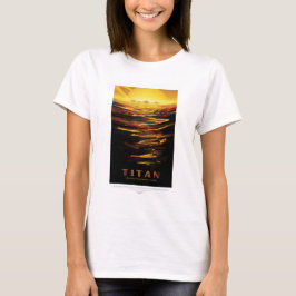 Camiseta Anuncio de viajes de Ciencia Ficción, Moon Titan