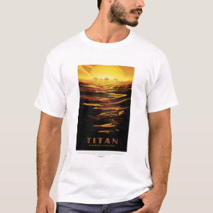 Camiseta Anuncio de viajes de Ciencia Ficción, Moon Titan