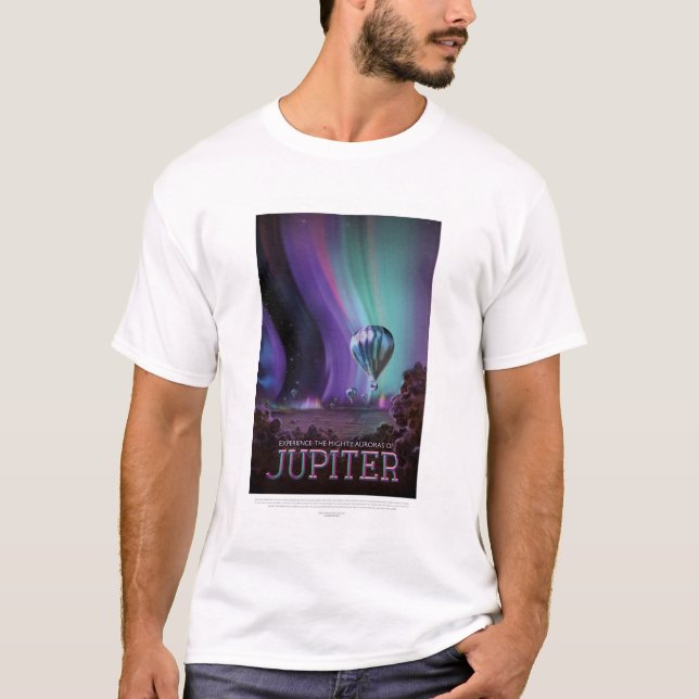 Camiseta Anuncio de viajes de Ciencia Ficción, Planet Jupit (Anverso)