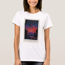 Camiseta Anuncio de viajes de Sci-Fi, Planet Trapist-1e