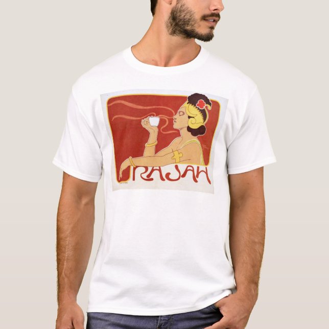 Camiseta Anuncio del café Art Nouveau Rajah (Anverso)