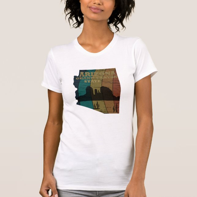 Camiseta Anuncio del mapa del estado de Arizona (Anverso)