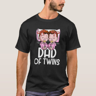 Camiseta Anuncio del padre de gemelas de dos hijas gemelas