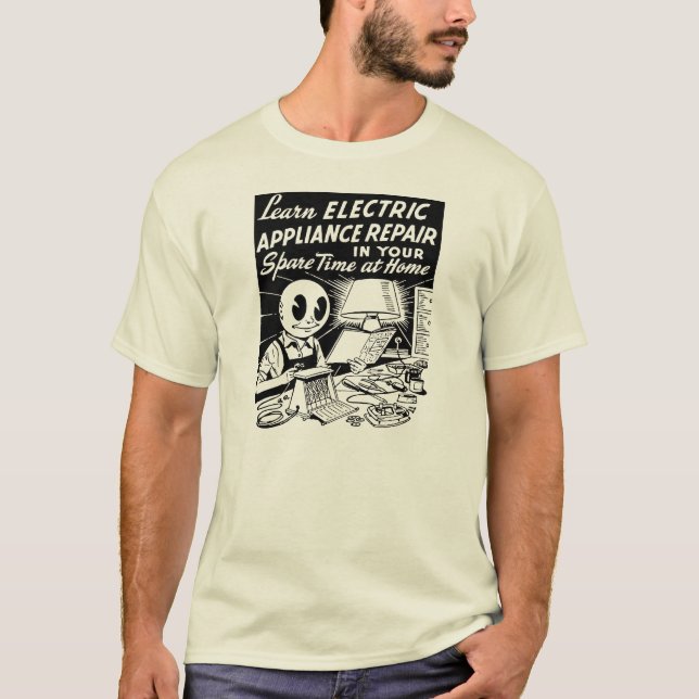 Camiseta ¡Anuncio del vintage - aprenda la reparación (Anverso)