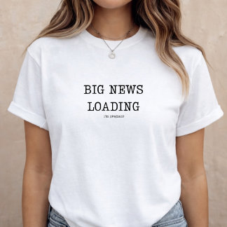 Camiseta Anuncio Divertido de Embarazo Revelación de Bebé