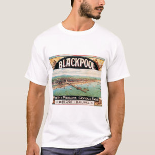 Camiseta Anuncio ferroviario Blackpool Inglaterra Reino