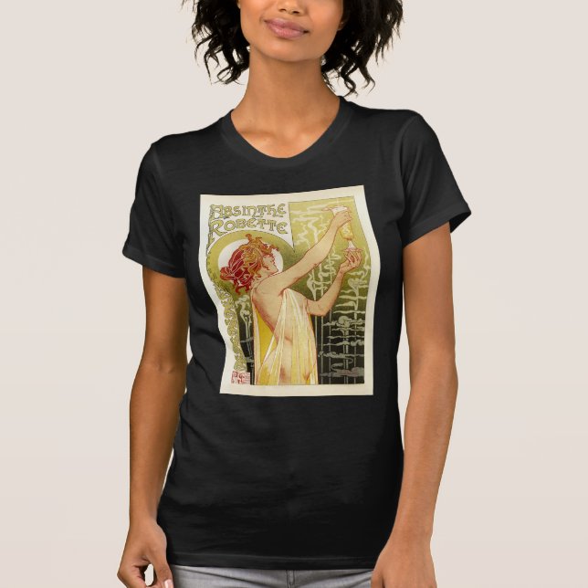 Camiseta Anuncio francés del ajenjo del vintage (Anverso)