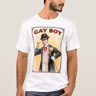 Camiseta anuncio gay del tabaco del muchacho de los 1890s