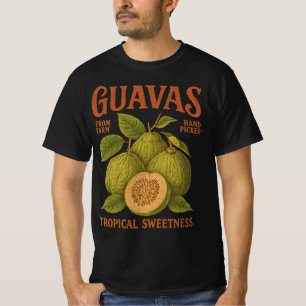 Camiseta Anuncio Gráfico Retro de Guavas   Tropical Vintage