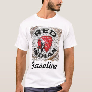 Camiseta Anuncio indio, retro rojo