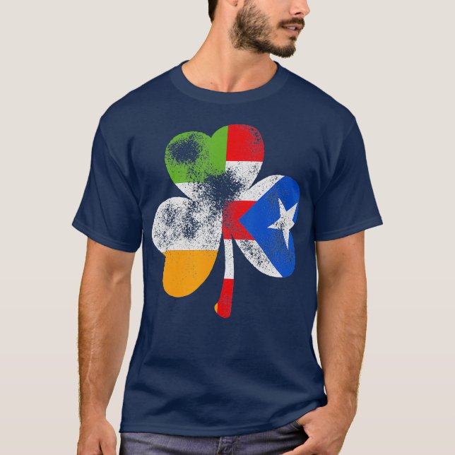 Camiseta Anuncio irlandés de bandera puertorriqueña (Anverso)