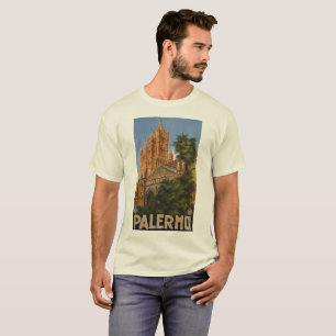 Camiseta anuncio italiano del viaje de Palermo Sicilia del