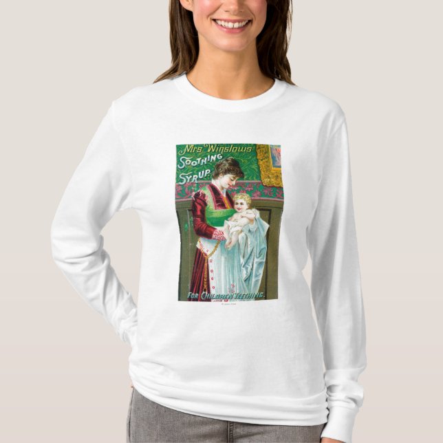 Camiseta Anuncio para el jarabe calmante de señora Winslows (Anverso)
