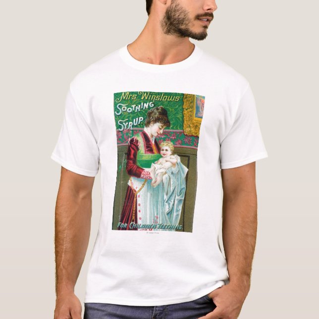 Camiseta Anuncio para el jarabe calmante de señora Winslows (Anverso)