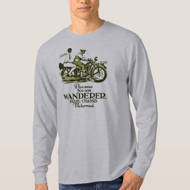 Camiseta Anuncio retro 1929 de la motocicleta del vagabundo (Anverso)