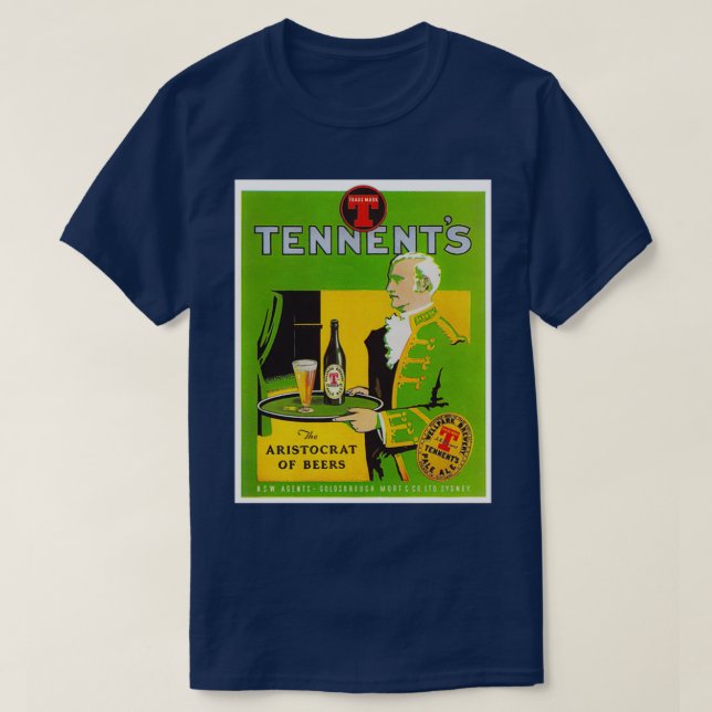 Camiseta Anuncio Retro de Tennents (Diseño del anverso)