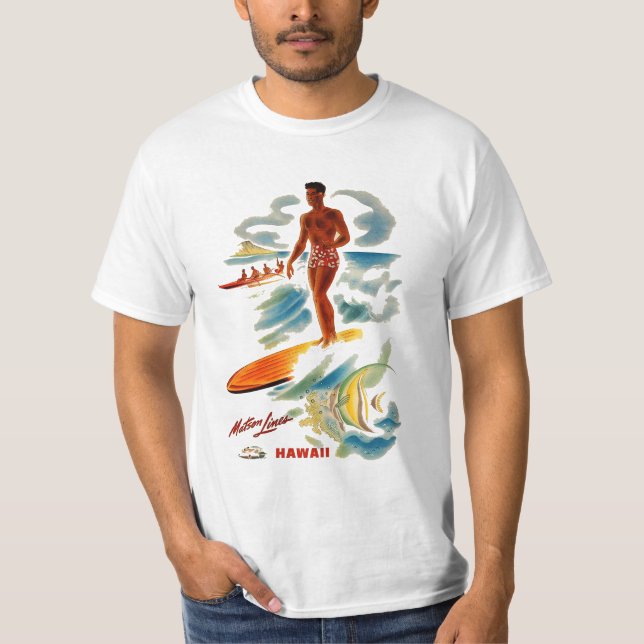 Camiseta Anuncio retro para hombre del Hawaiian de Hawaii (Anverso)