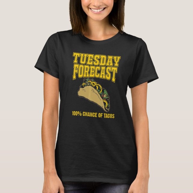 Camiseta Anuncios de martes Tacos Hombres Comida Mexicana (Anverso)