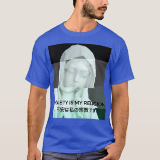 Camiseta Anxiety Is My Religion Vaporwave Aesthetic Statue 