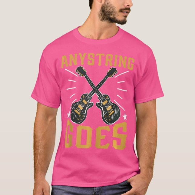 Camiseta Anystring se vuelve guitarra acústica (Anverso)